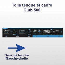 Toile tendue & cadre CLUB 500 -...